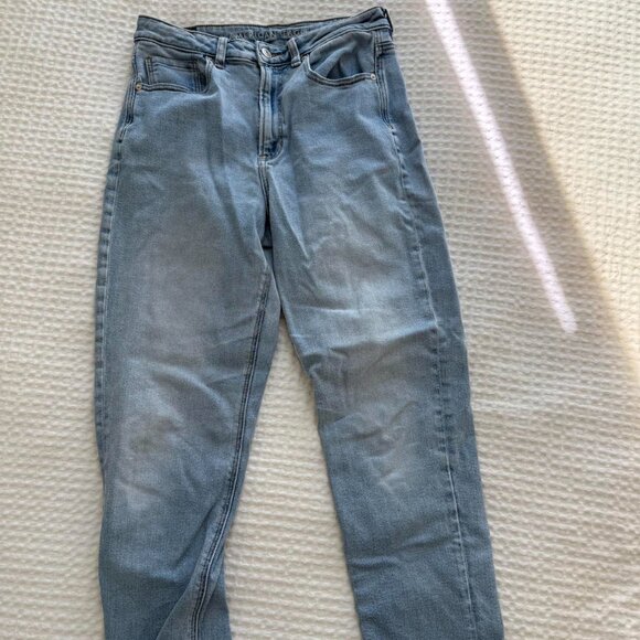 High Waisted Straight Leg Mom Denim Jeans American Eagle - Picture 6 of 8